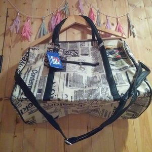 NWT Newspaper Print Shoulder Bag