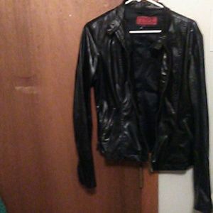 Tripp punk nyc black leather jacket