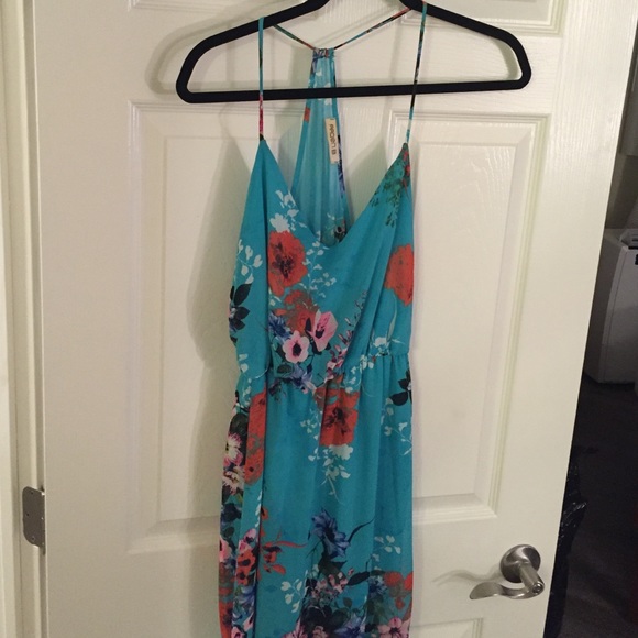 Arden B watercolor maxi dress