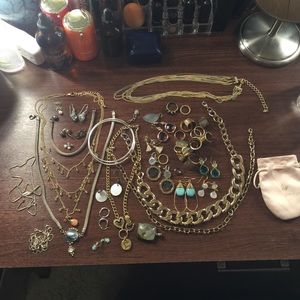 Huge jewelry lot. .925 and costume