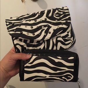 Zebra clutch & wallet