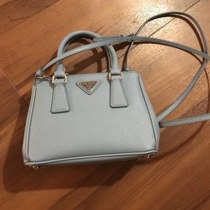 Authentic Prada Mini Saffiano Leather Double Zip