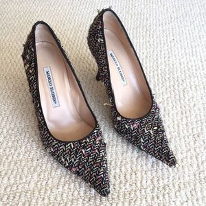 Manolo Blahnik Tweed Pumps