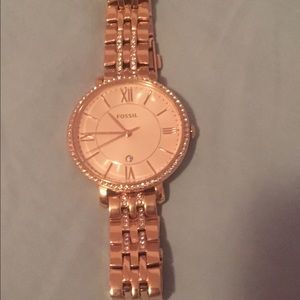 Rose Gold Fossil Watch