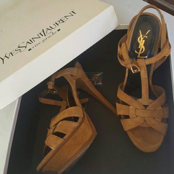 Yves Saint Laurent Shoes - Yves Saint Laurent tan heels (used)