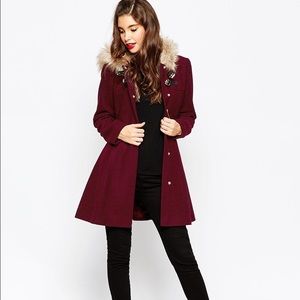 ASOS Faux fur duffle coat (2-HOUR FLASH SALE)