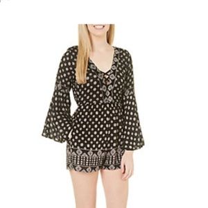 Romper with bell sleeves