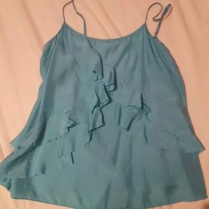 Seagreen silk top