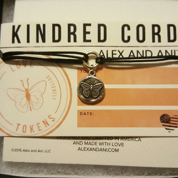 NWOT Authentic Alex and Ani Butterfly Kindred Cord