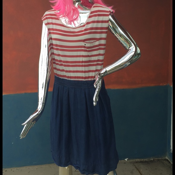 Anthropologie cotton sailor stripe goodness