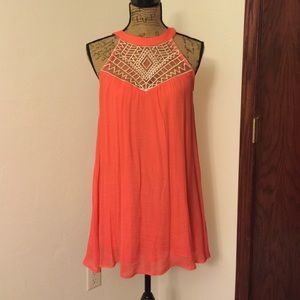 Tangerine shift dress