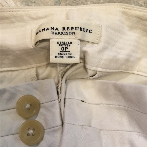 Banana Republic lt tan Harrison stretch Capri sz 0 - Picture 2 of 4