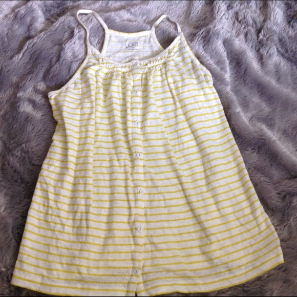🎉🎉Yellow & White Striped Swing Tank🎉🎉 - Picture 1 of 3