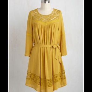 Mustard yellow dress