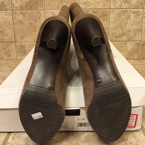 Tall Taupe/Brown Suede Boots - Picture 3 of 4