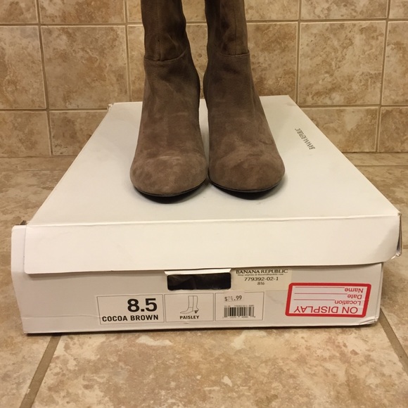 Tall Taupe/Brown Suede Boots - Picture 4 of 4
