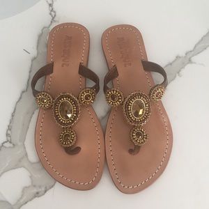 Mystique Embelished flip flops