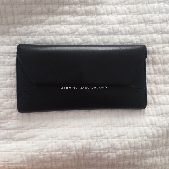 Marc by Marc Jacobs black leather envelope wallet