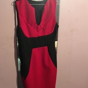 Bodycon black and red dress