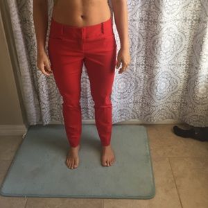The Limited Red stretch ankle pants