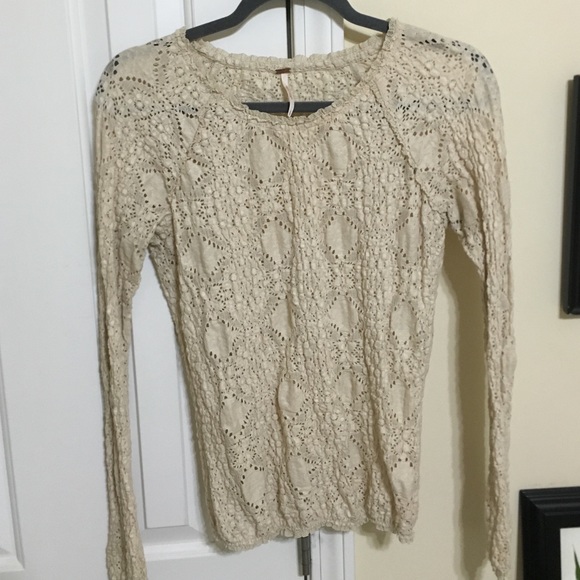 Free People lacy/knit top