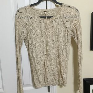 Free People lacy/knit top