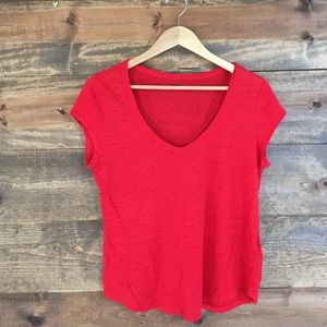 Red madewell linen t shirt