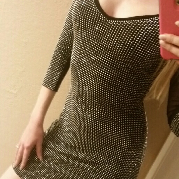 All over studded dress
