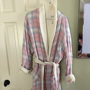 Victoria Secret Country Cottons plaid terry robe.