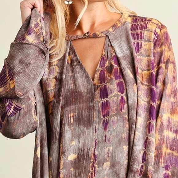 Tie dye A-line trapeze swing dress - Picture 4 of 4