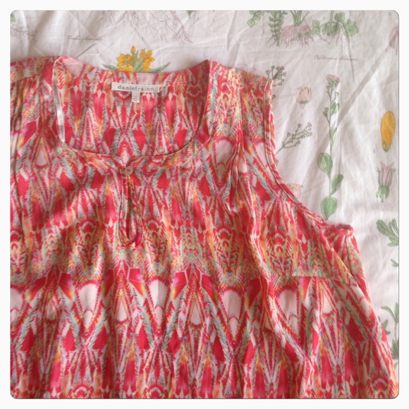 Daniel Rainn Sleeveless A-Line Printed Blouse