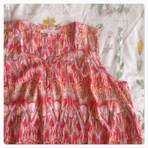 Daniel Rainn Sleeveless A-Line Printed Blouse