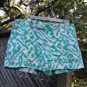 LOFT Linen Ikat shorts