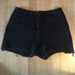 Ruff Hewn black high-waisted jean shorts