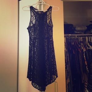 Urban Outfitters Black Sheer Lace Midi Dress