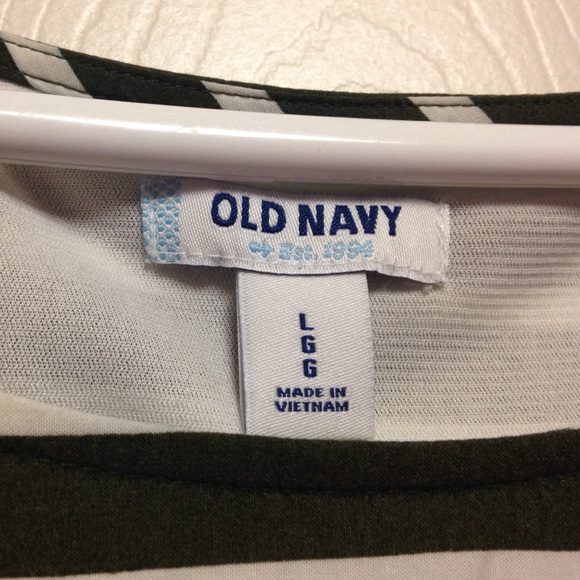 Old Navy Green Stripe Dress- Size Large - Picture 3 of 4
