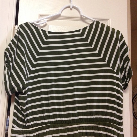 Old Navy Green Stripe Dress- Size Large - Picture 4 of 4