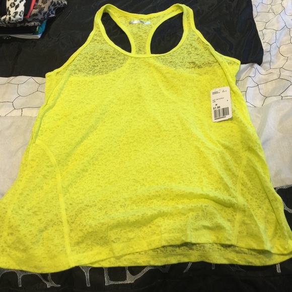 NWT Forever 21 neon yellow workout tank- medium