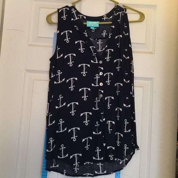 Sleeveless Anchor Top
