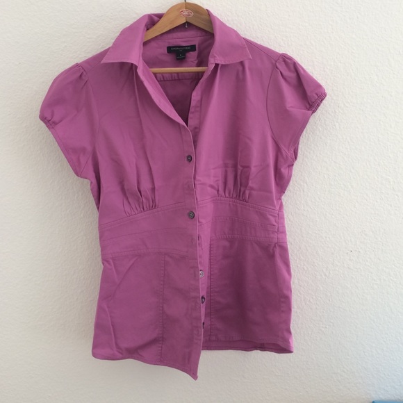 Banana Republic Purple button up top