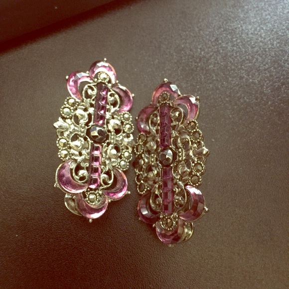 Clip earrings.