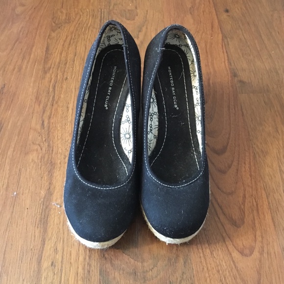 Black Closed Toe Wedges