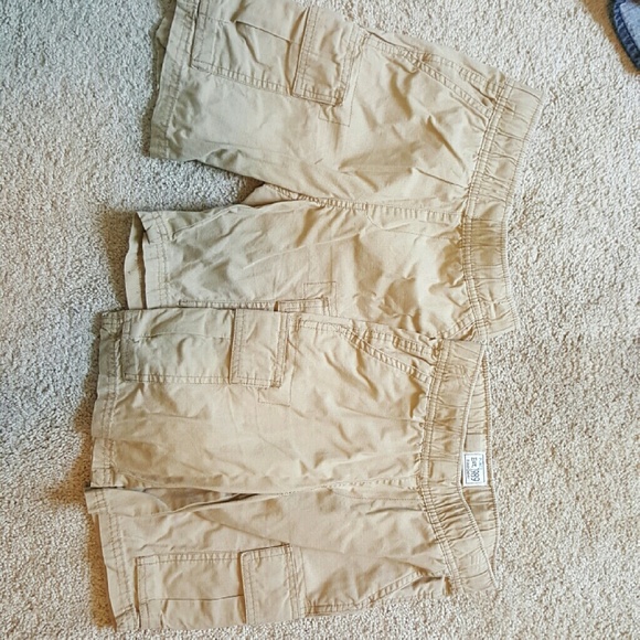 2 khaki cargo shorts