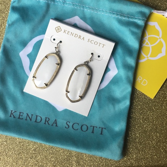 Kendra Scott White Elle Earrings