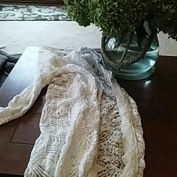 Long crochet cardigan