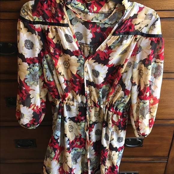 Floral Drawstring Romper - Picture 2 of 3