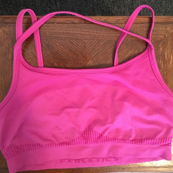 Pink Fabletics Sevan Seamless sports bra