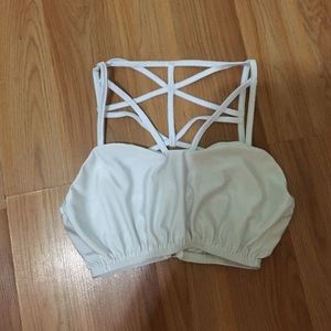 NWOT White Bandeau Top S