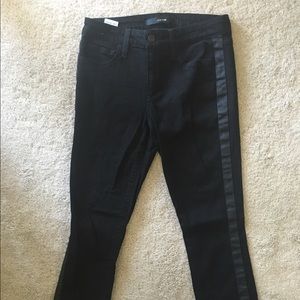 Joe's Jeans Tuxedo Stripe Black Skinny Jeans
