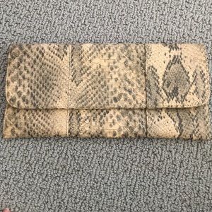 Faux snake skin clutch- NEW